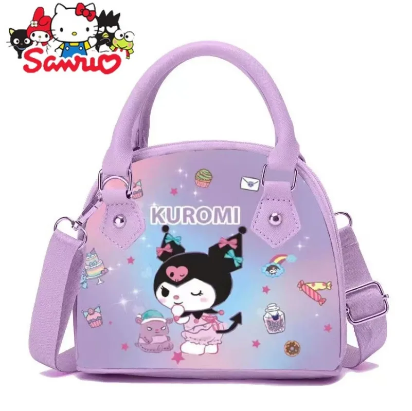 

Sanrio Melody Kuromi Hello Kitty Cinnamoroll Pochacco Cartoon Gradient Zipper Tote Leather Waterproof Cross-body Shoulder Bag