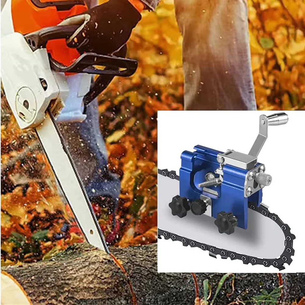 Chainsaw Sharpener Kit DIY Woodworking Tool Chainsaw Chain Sharpening Jig Suitable for All Kinds of Chain Saws and Electric Saws