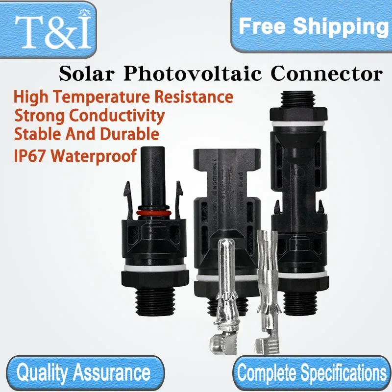 

10/50/100 Sets 1000V/1500V DC 30A/50A Solar PV Connector Male And Female Plug Solar Panels Photovoltaic Modules With Cables