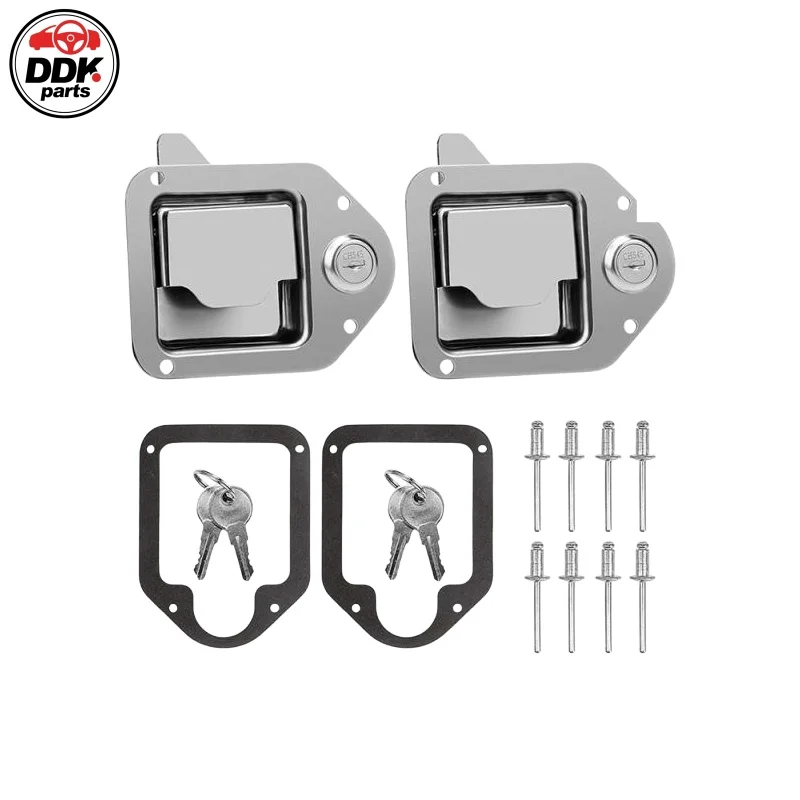 

AT-Truck G-Lock Ящик для инструментов Защелка Стальной ключ в комплекте RV Грузовик ATV Ящик Дверная ручка Нержавеющая сталь Набор из 2 предметов