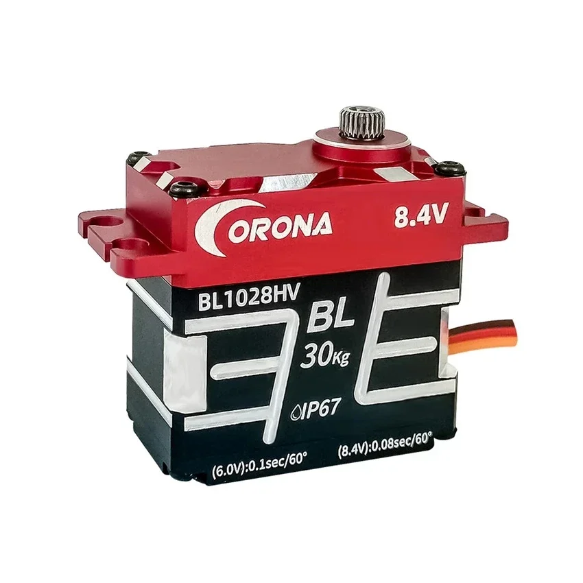 Corona BL1028HV 30KG 8.4V Servo Brushless Full Metal IP67 Servo ad alta tensione ad alta velocità impermeabile per auto da corsa KST AGFRC HPI