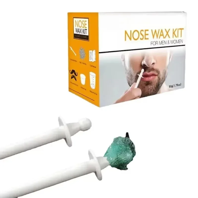 Hair Removal Nose Wax Kit Nose Hair Wax Removal Cosmetic Tool Trimmer Men Nose Hair Remover Waxing Nasal Wax 50g