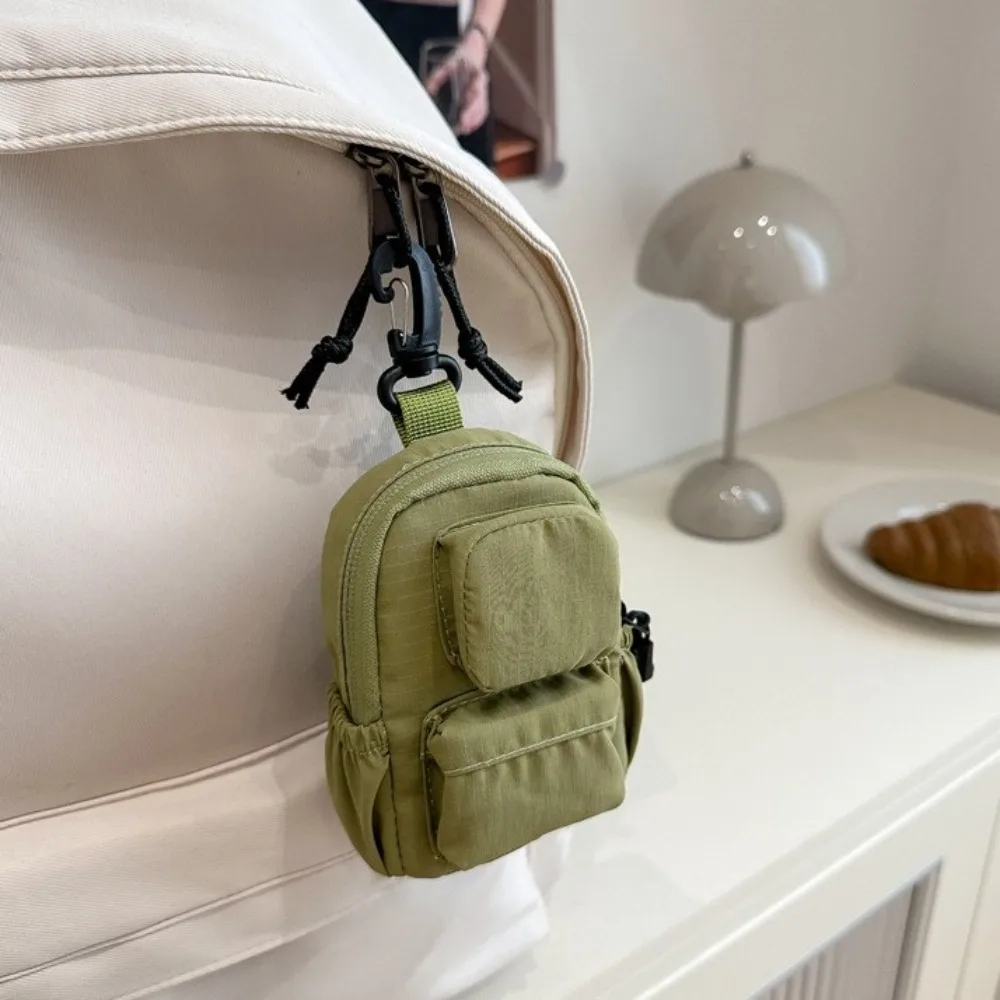 Nylon Hanging Neck Coin Purse Multifunction Korean Style Lanyard Crossbody Bag Hip Hop Earphone Storage Bag