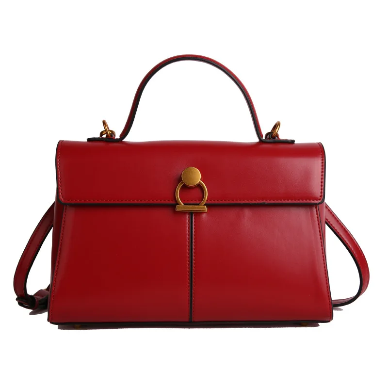 

2025 Vintage Handbags For Women Luxury Shoulder Crossbody Bags Leather Solid Tote Bags Ladies Travel Versatile Commuter Bag