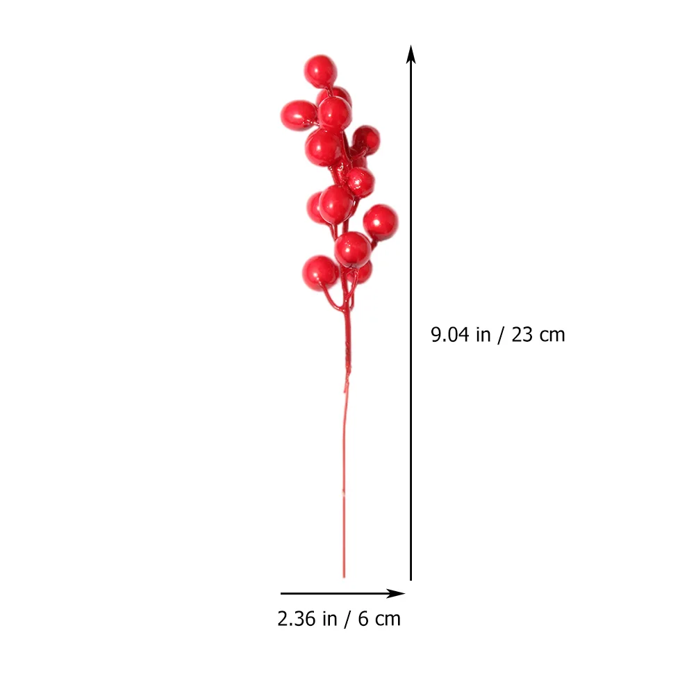

30Pcs Red Berry Artificial Stems Christmas Wreath Garland Decoration DIY Flower Arrangement Holiday Party Supplies