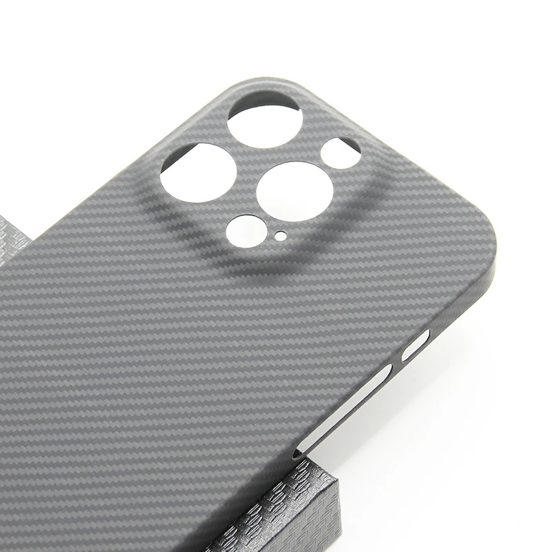 Case for iPhone 16 15 14 Pro Max 600D Aramid Real Carbon Fiber Anti-explosion Cell Mobile Phone Protective Cover Shell
