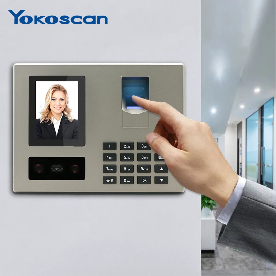 

2026 FA03 Устройство для учета рабочего времени с распознаванием лиц и отпечатков пальцев, для регистрации прихода/ухода сотрудников, с функцией распознавания лиц по движению лица