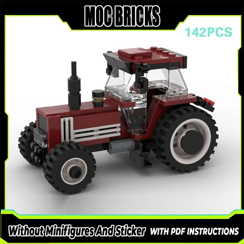 

Конструктор City Car Model MOC: Сельскохозяйственный колесный трактор 180-90, модульная технология, подарки, праздничный набор для сборки, детская игрушка