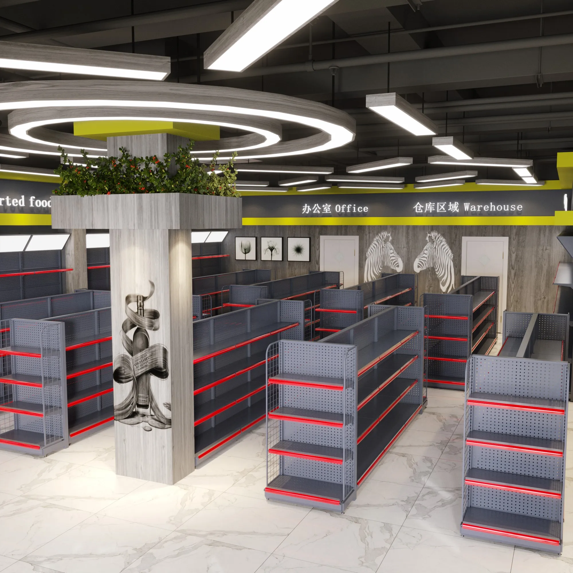 Repurchase Rate New Product RZ for Grocery Shelves Convenience Stores with Excellent Storage Features Custom Size
