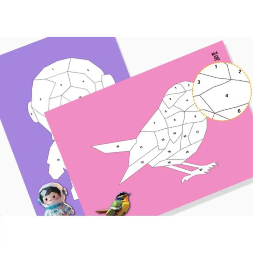 Papier 3D Geometrische Sticker Boeken Handgemaakte Educatief Speelgoed DIY Plakken Materiaal Kit Cartoon Montessori Dieren Sticker Boek Kinderen