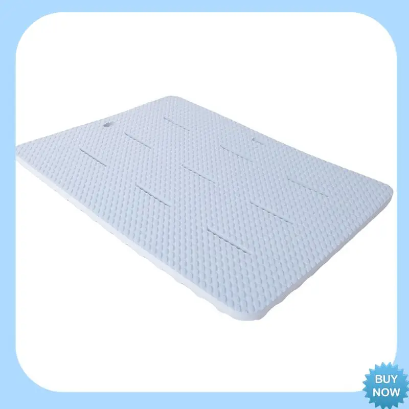 

A47Z Bathroom Anti Slip Mat Shower Anti Fall Floor Mat Plastic Rectangle Mat Toilet Round Hollow Waterproof Rugs Blue