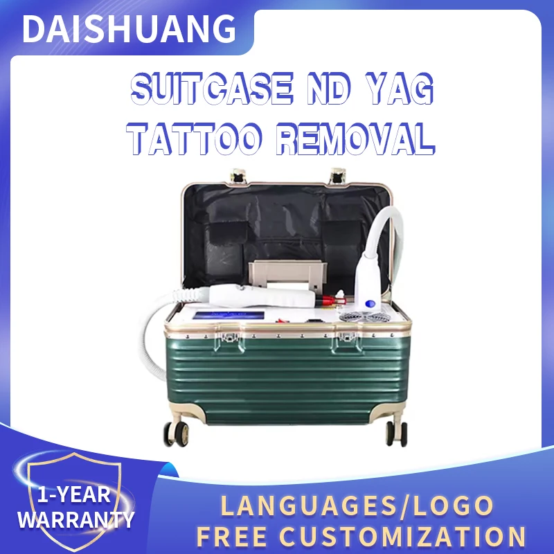 Professional Suitcase Nd Yag Q-switched Tattoo Removal Trolley Laser Red Sight Picosecond Pigment Removal  Skin Regeneration