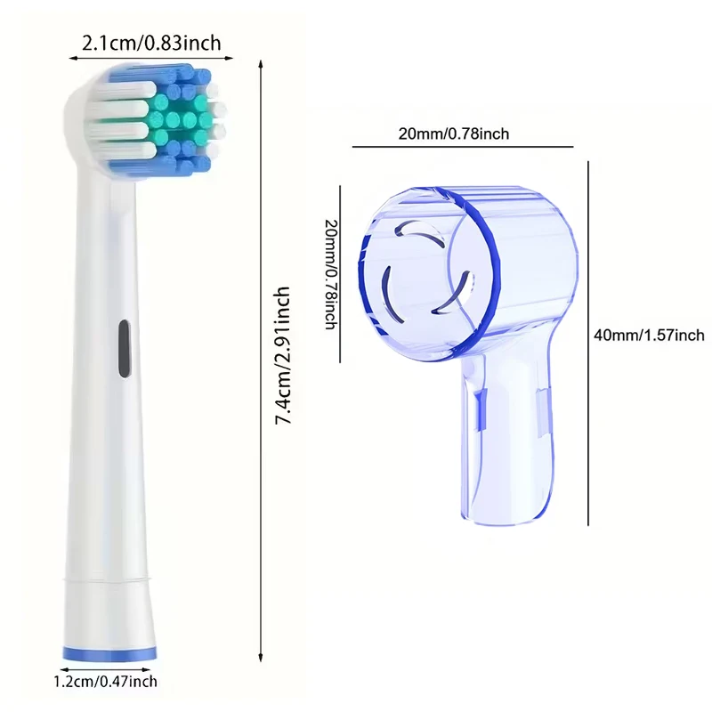 4Pack Replacement Brush Heads For Oral B Electric Toothbrush Advance Power Vitality Precision Clean Pro Health Triumph 3D