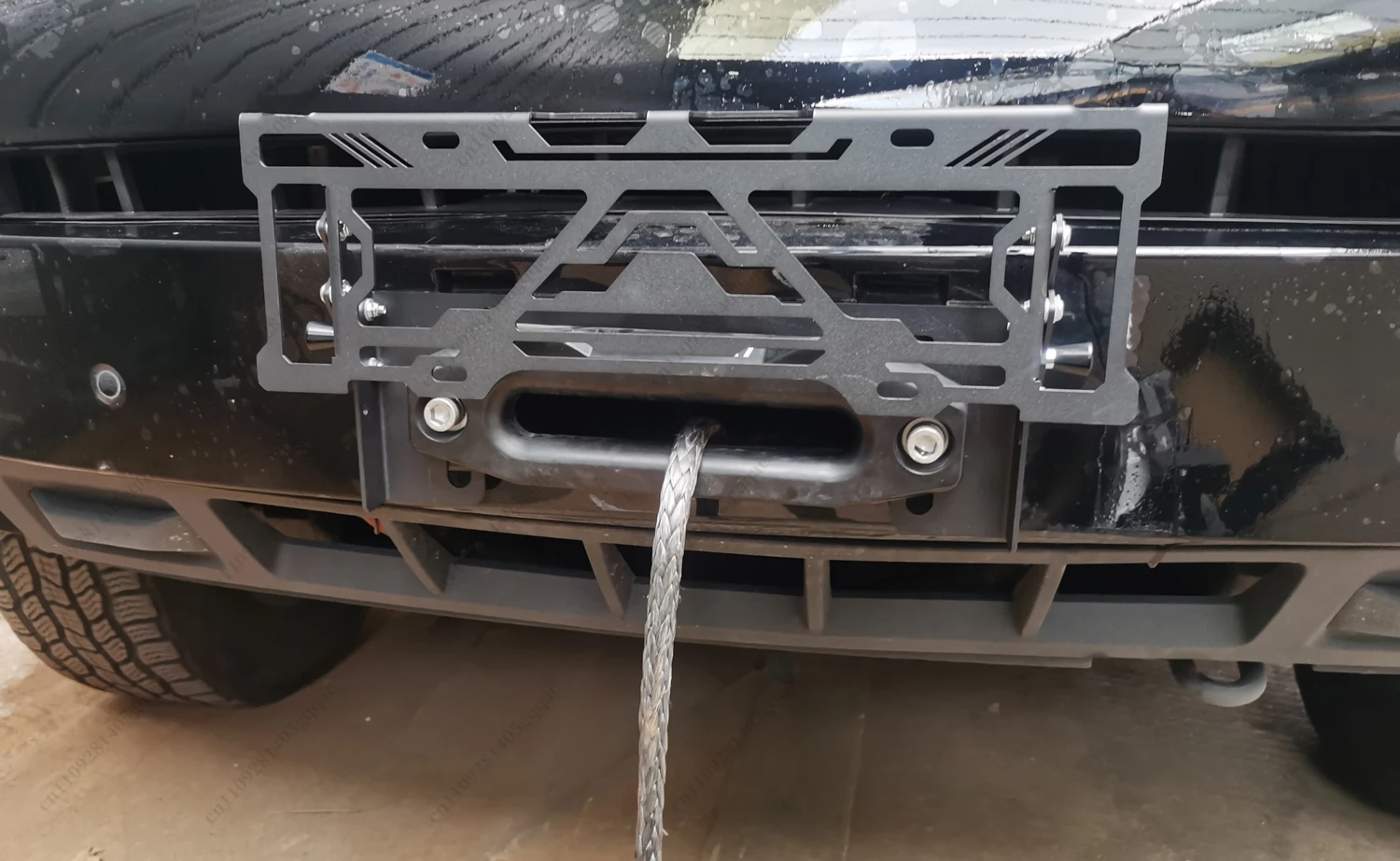 Offroad-Fahrzeug-Winde, Nylonseil, Stahlseil, Aluminium-Führungsrahmen, Führungsöffnung, Stopperführung – Detail 5