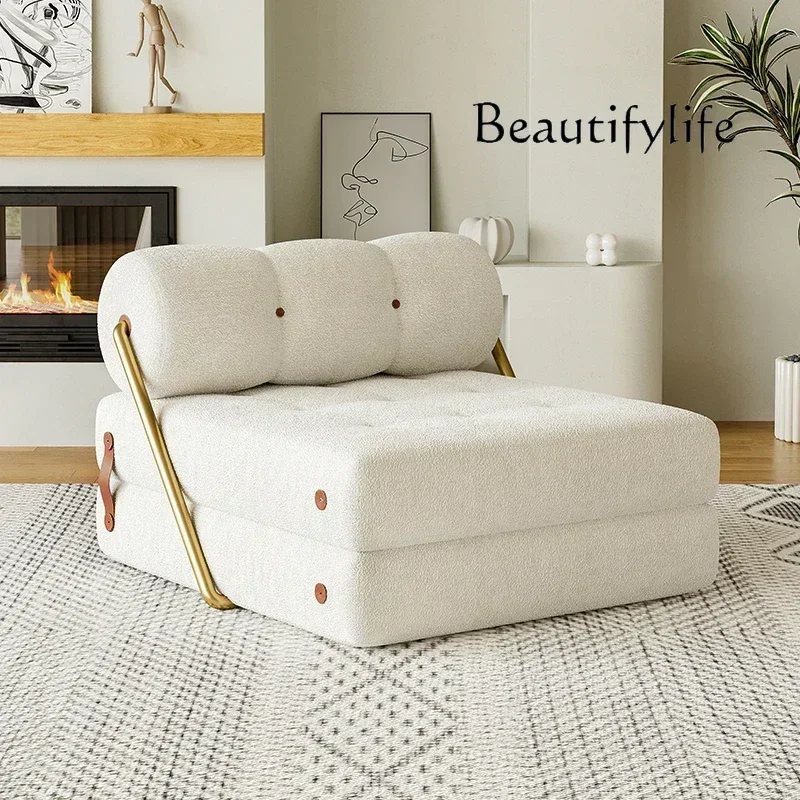 Cream Wind Taji Sofa Folding Single Lazy Sofa Taji Tofu Block Module Fabric Sofa