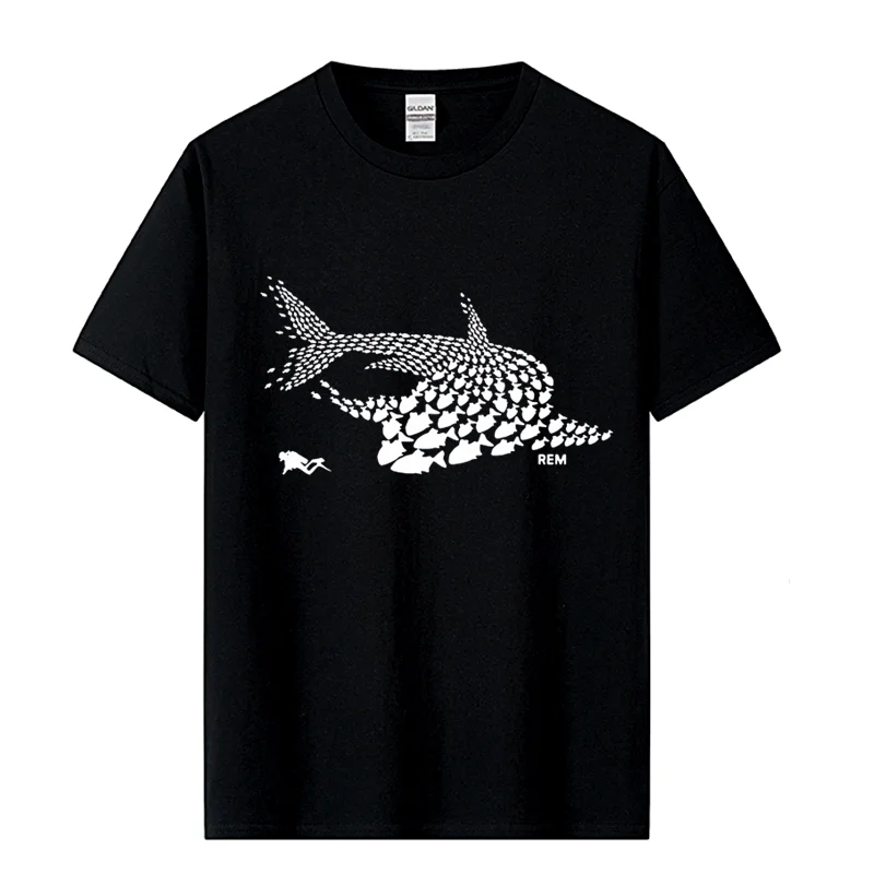 Diving Fish Shark Diver Diver Tank Mask Funny Birthday Gift Tshirt T-SHIRT Cool Casual Pride T Shirt Men Unisex Fashion Tshirt