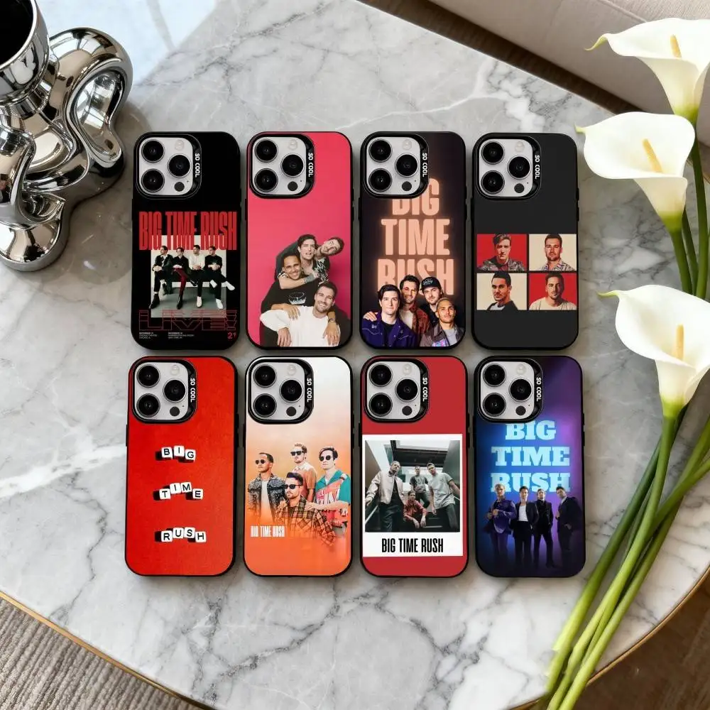 

Music B-Big-G T-Time R-Rush-H Phone Case For iPhone17,16,15,14,13,12,11 Plus,Pro Max Black Candy silver phone case