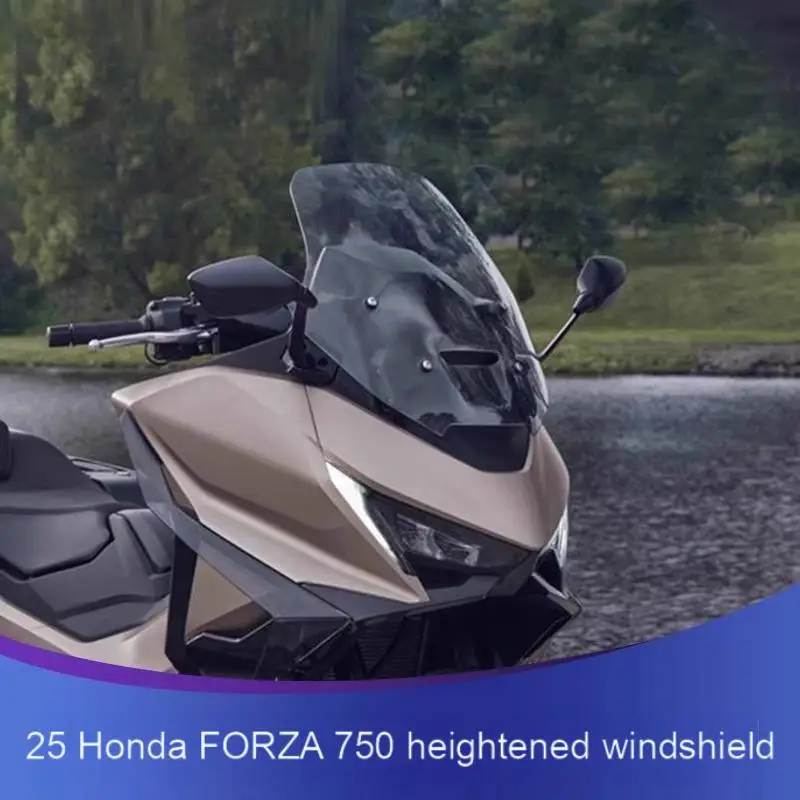 

For HONDA FORZA750 Wind Deflectors Black Wind Screen Forza 750 NSS750 NSS 750 2025 Heightened Motorcycle Windshield Windscreen
