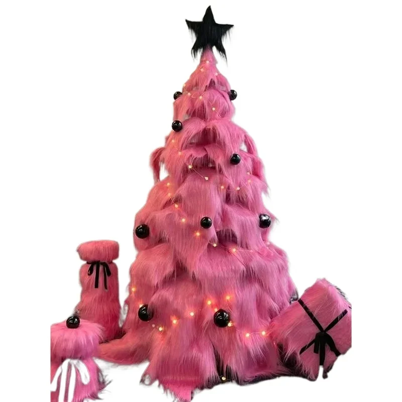 

Arrange props Plush handmade, Christmas tree sea pie, long hair DIY fabric, photo props