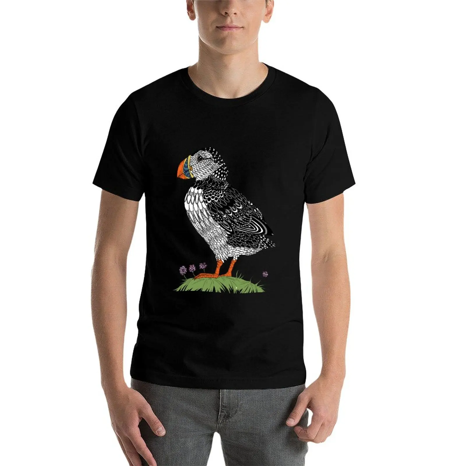 

Puffin in colour T-Shirt t shirt men 100% cotton luxury brand t shirts for man cotton funny cotton t shirt pack T-Shirt