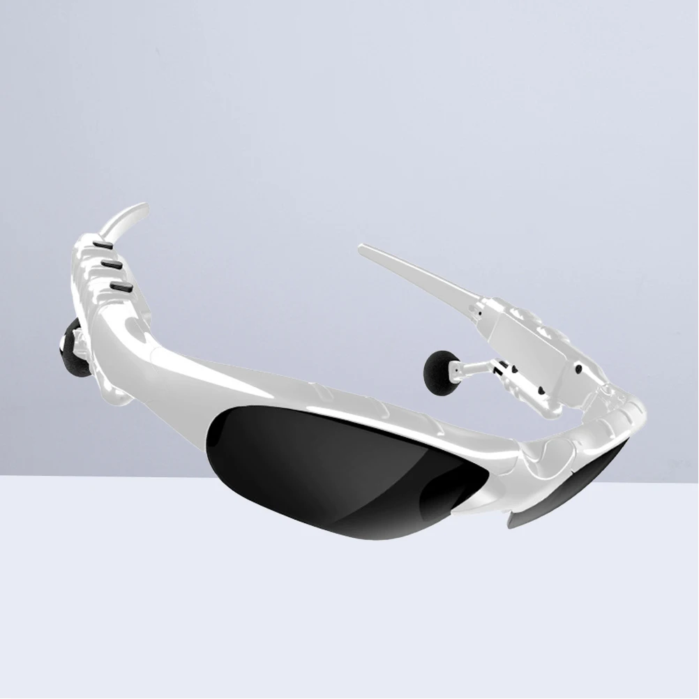 

White Wireless Headset Driving Sunglasses Glasses Earphone Polarized Lenses Uv Protection Music Player Auto Answer