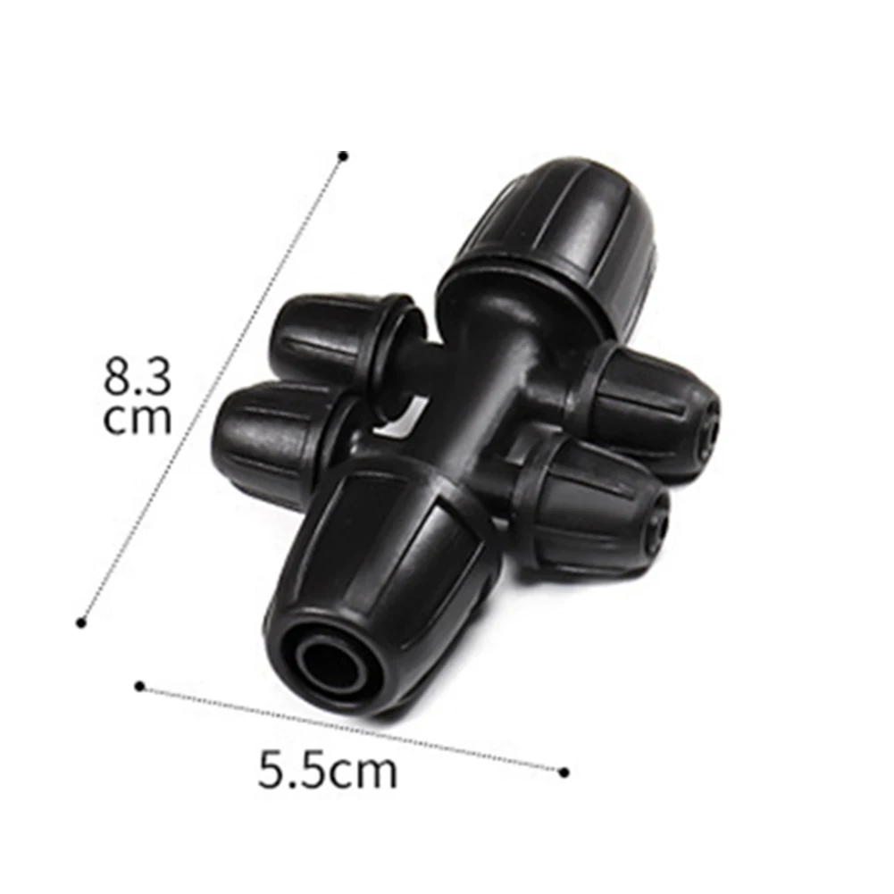 PVC PE Tube Tap Water Splitter Plastic Quick Valve Connector Garden Agriculture Irrigation Water Pipe Fittings Garden Tools