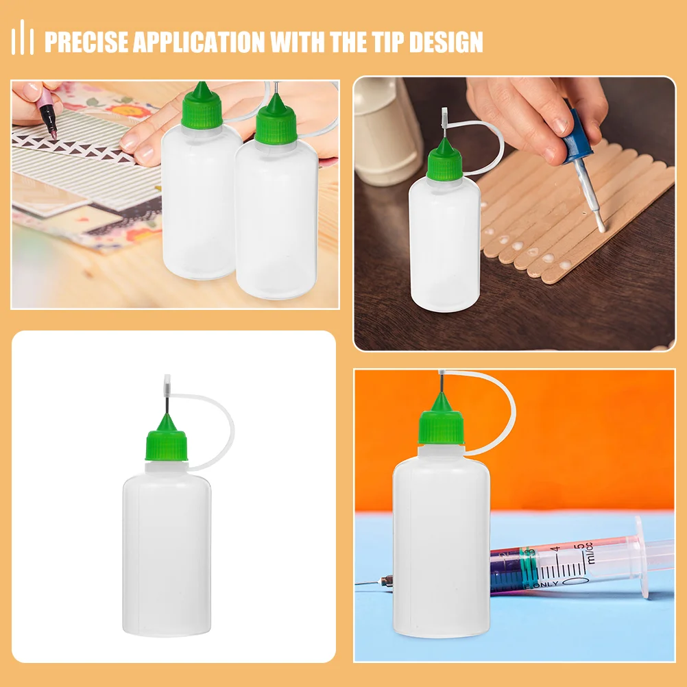 12 Pcs Precision Tip Squeeze Bottles Bottled Glue Oil Applicator Green Pe Needle