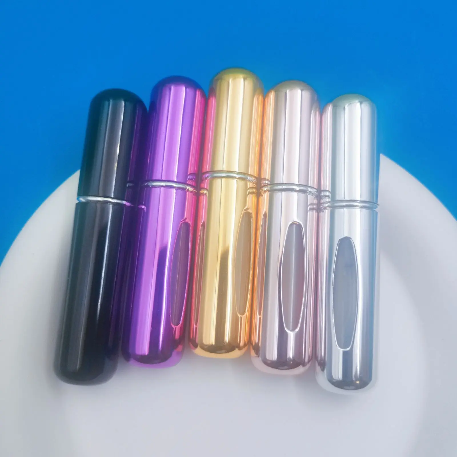 5er-Pack Reise-Parfümflaschen zum Nachfüllen, tragbarer Mini-Zerstäuber, nachfüllbarer Damen-Taschenzerstäuber, Kölnisch Wasser-Sprüher, 5 ml – Detail 8