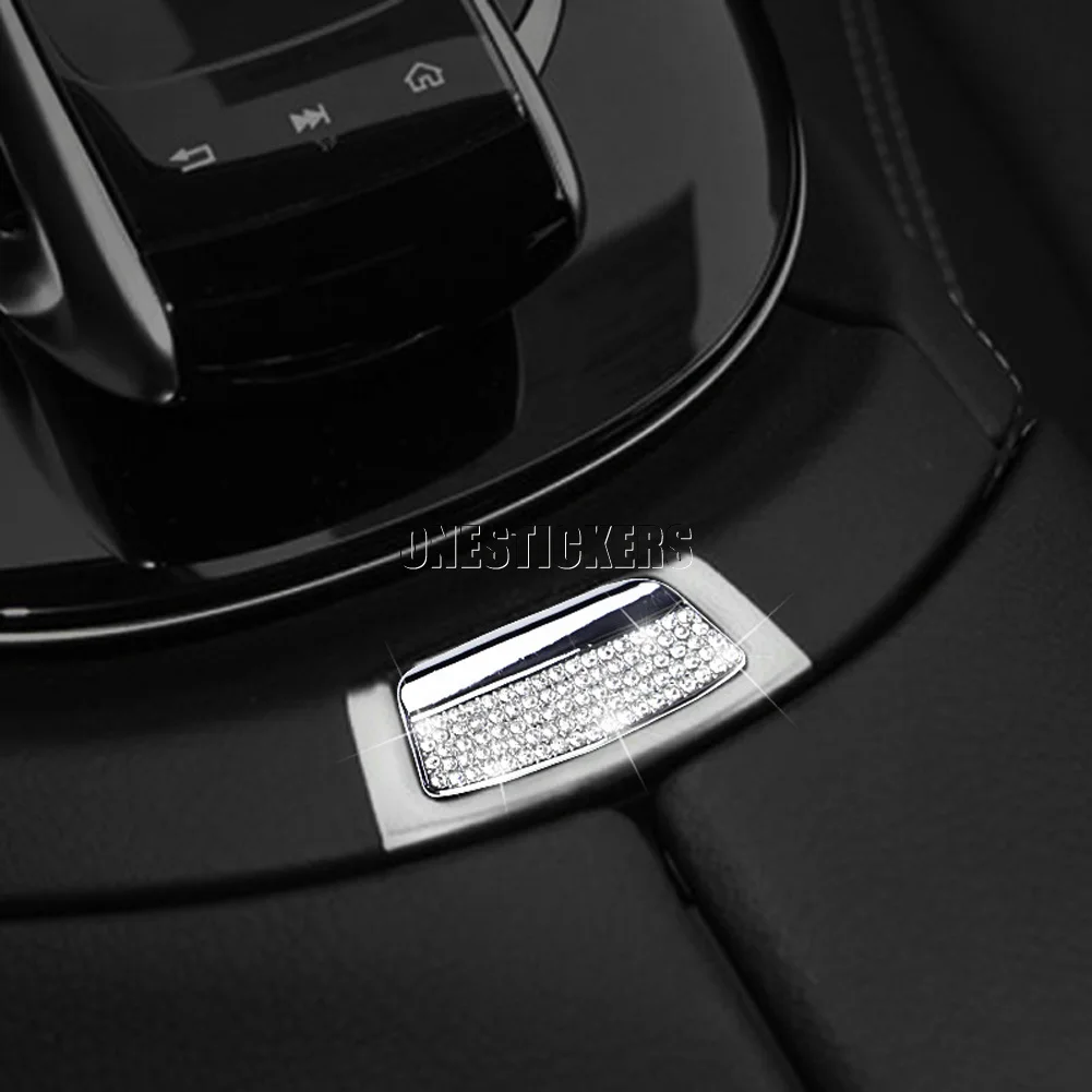 For Mercedes Benz W213 E Class E200 E260 E300 E320 Car Accessories Center Console Armrest Box Switch Button Trim Diamond Cover