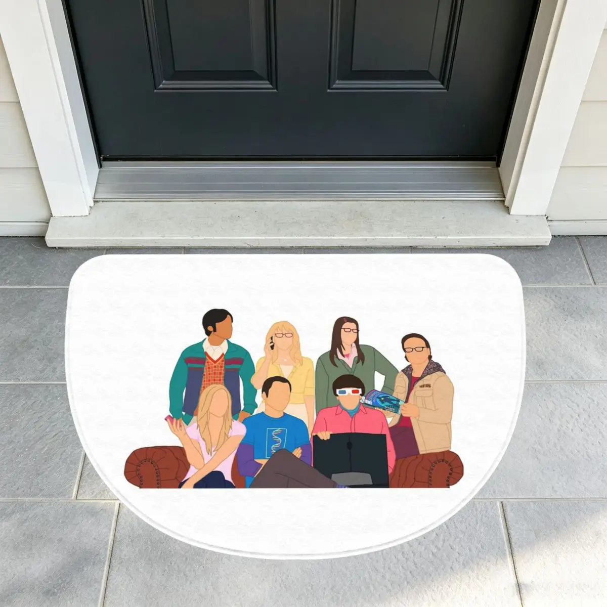 Big Bang Cast On Sofa He The Big Bang Theory Soft Flannel Half Round Doormat Non Slip Bathroom Mat Absorbent Floor Carpet