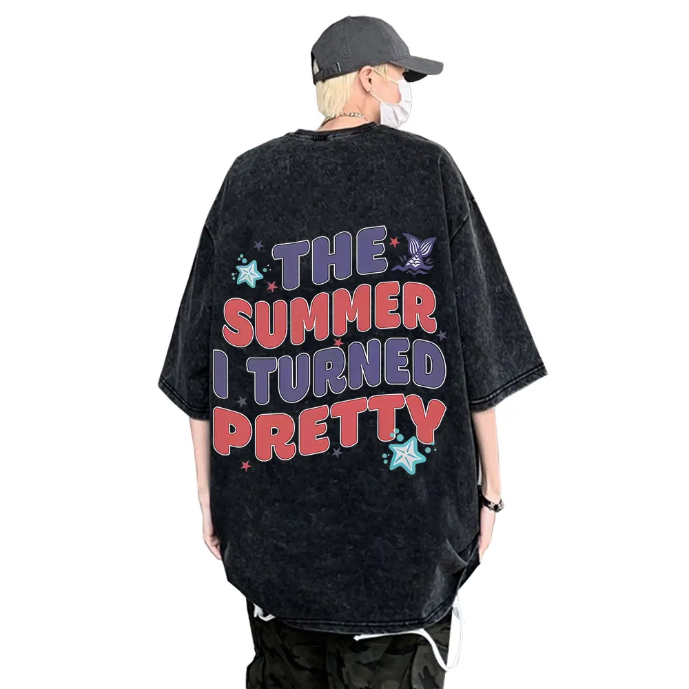 

Washed Vintage TV Play The Summer I Turned Pretty Team Conrad Graphic Print T-shirt Men Women Clothing Fashion Oversized T Shirt