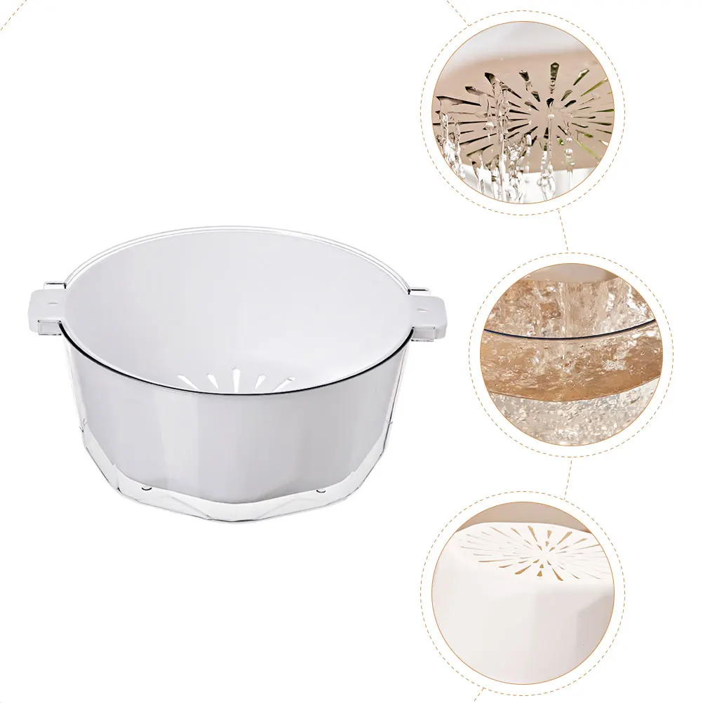 

1 Set Detachable Draining Basket Fruit Washing Basket Kitchen Supply Safe Material Fine Workmanship Indoor Outdoor Use