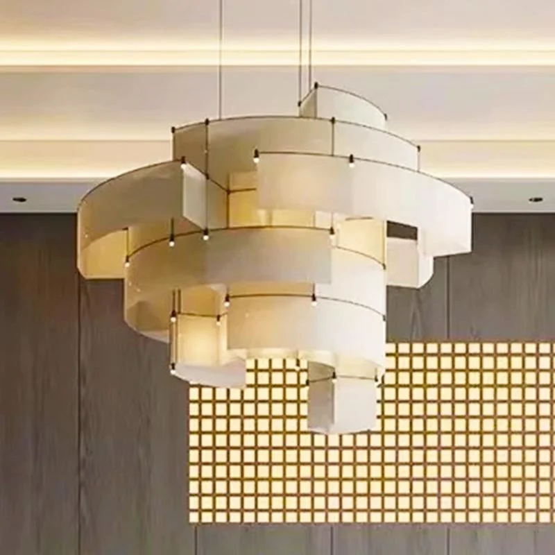 

Restaurant, living room, private rooms, restaurant chandelier, modern and simple fabric club, elegant room lighting fixtures