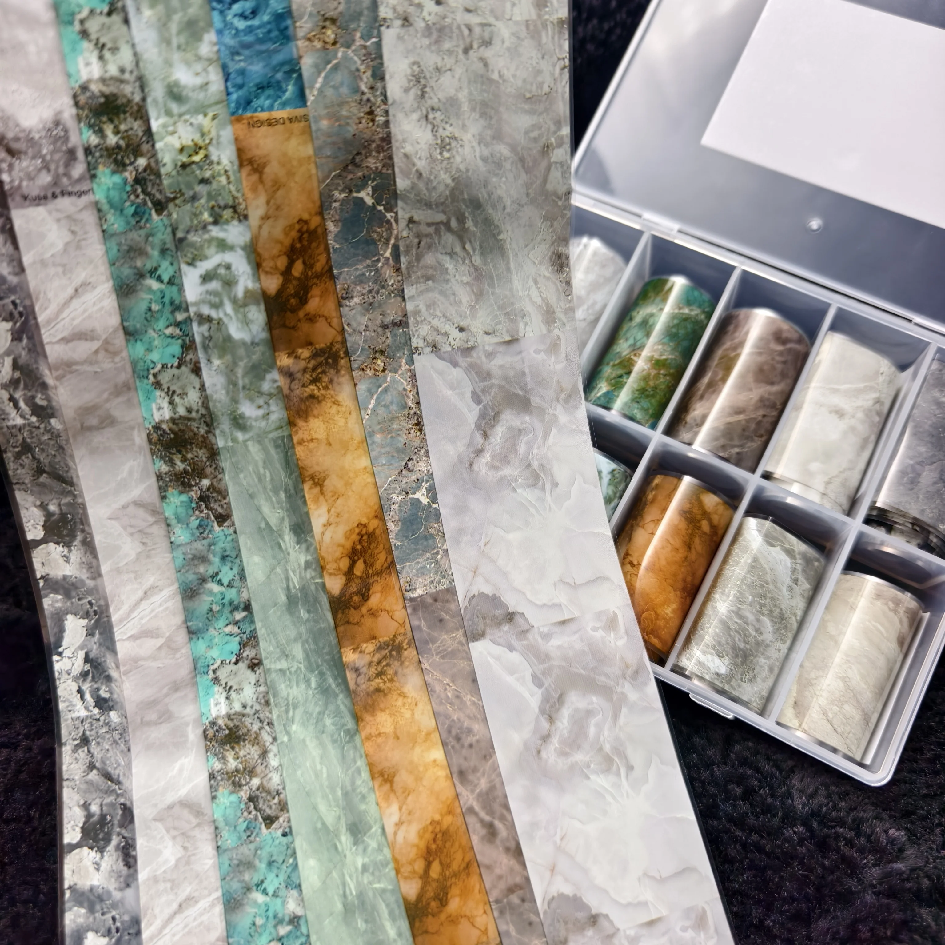 10Rolls  Marble Stone Gilded Crack Starry Nail Foils Transfer Paper  Nail Art Stickers   Decal  Nails Decoration