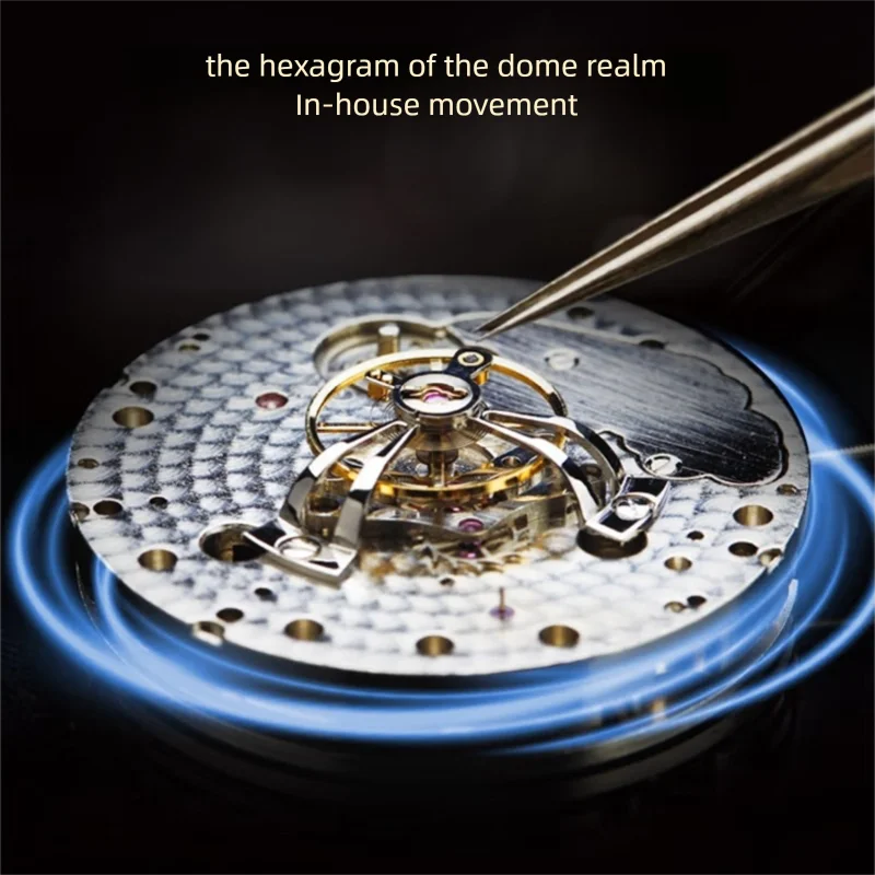 شنغهاي توربيون THE BUND Collection 18K Gold Center Tourbillon ساعة ميكانيكية أوتوماتيكية شنغهاي F28 عيار S2100.2627