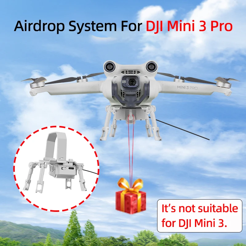 Dla DJI Mini 3 Pro Drone Airdrop System przynęta na ryby obrączka prezenty Rescue Remote Throw Delivery akcesoria do miotacza