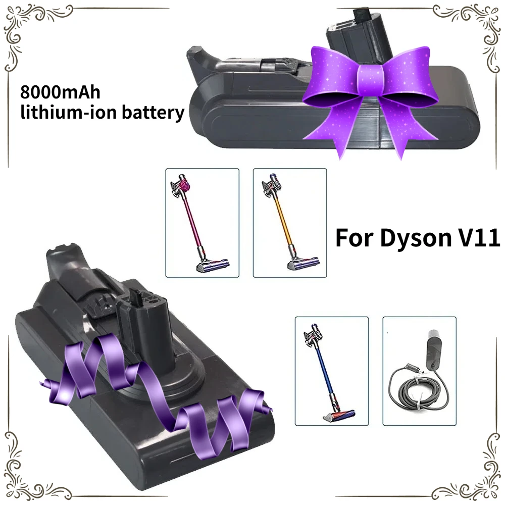 

8000mAh lithium-ion battery, animal vacuum cleaner, new product For Dyson V11 vacuum cleaner rechargeable battery