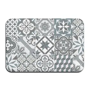 Grauer Bohemian Mandala Teppich, Polyester Teppich, Nicht -Slip -Teppich, Schlafzimmer Fußmatte, Küchentür, Badezimmerdekoration 10 Hauptverkäufe Mandala Teppich - №6