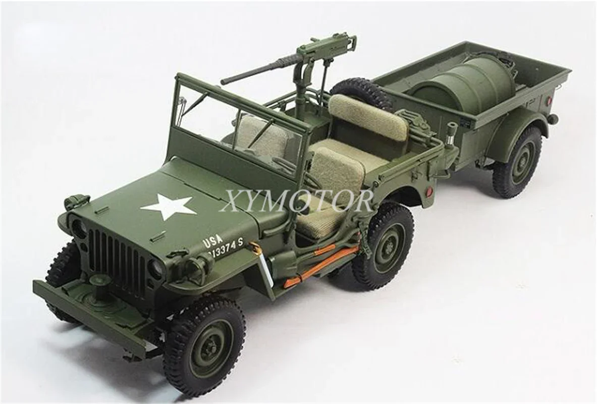 

AUTOart 1/18 для Jeep WILLYS, литая под давлением модель автомобиля Второй мировой войны, подарки, армейский зеленый игрушки, подарки, коллекция украшений для хобби