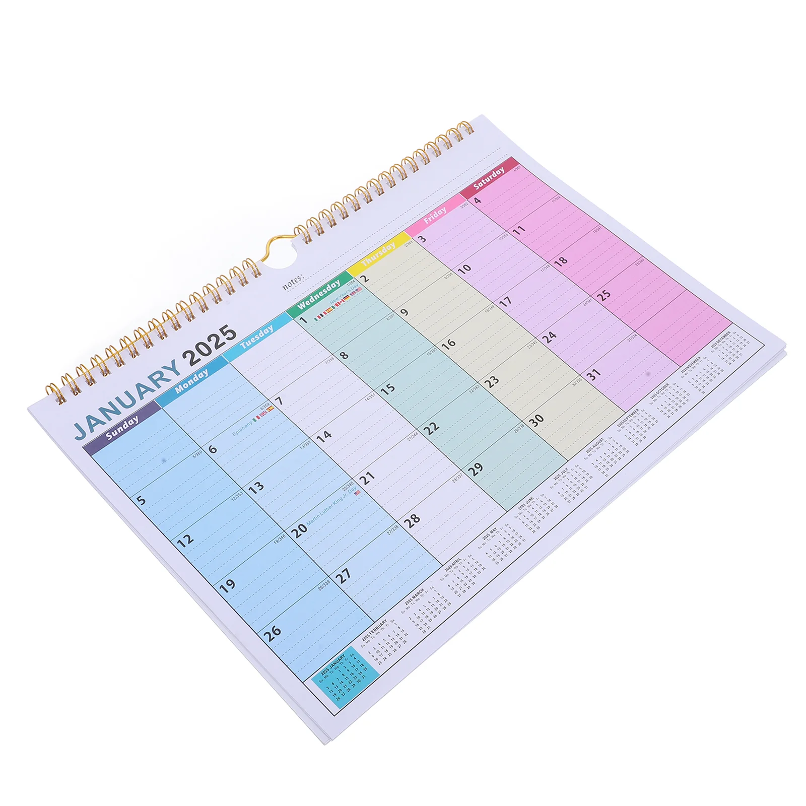 Wall Calendar 2025 English Calendar 18 Month With Hanging Hook Runs From Jan 2025 Until Jun 2026 For Home Office Colorful Thic