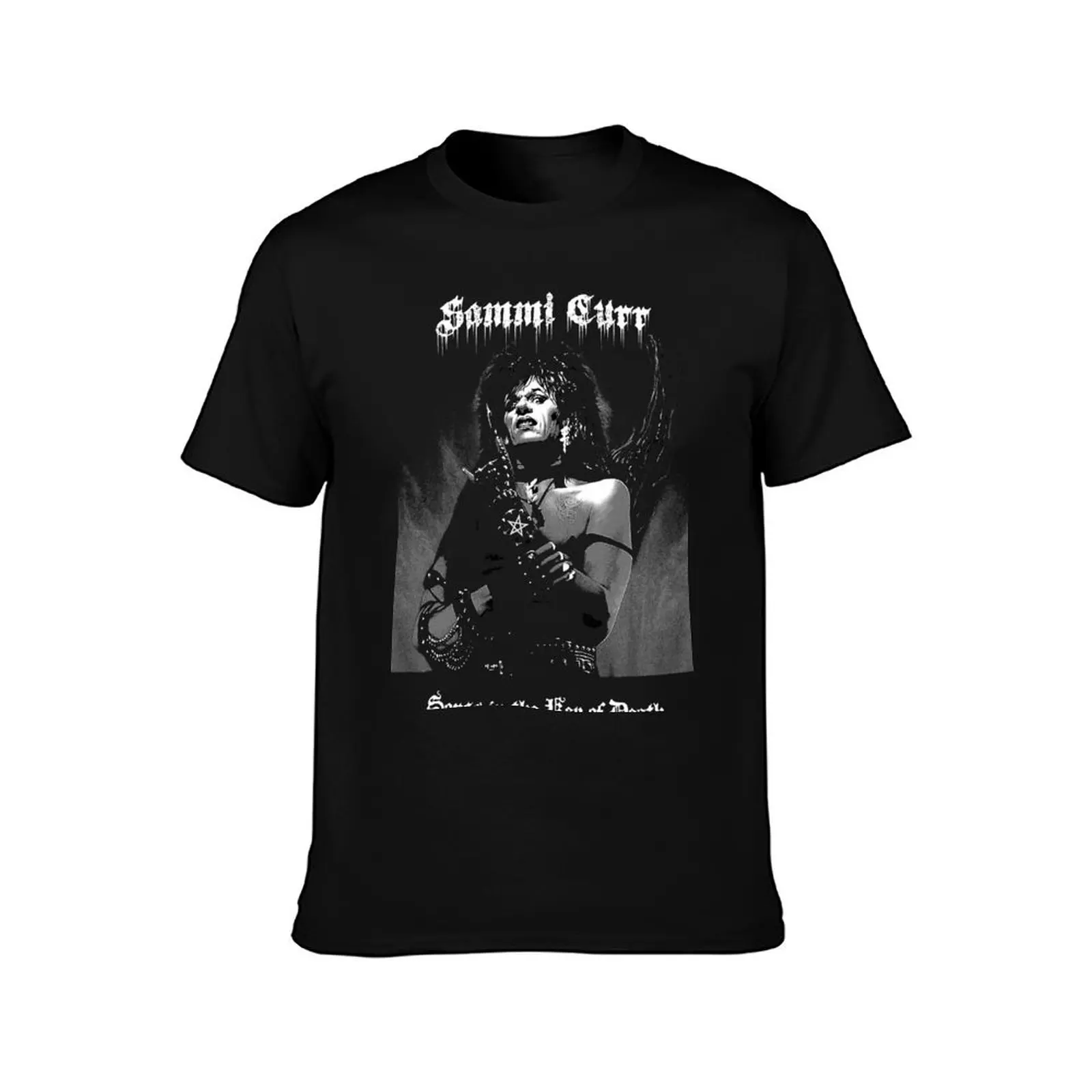 Sammi Curr Black Metal T-Shirt Big Size Loose Fit Tee Shirt T-Shirt
