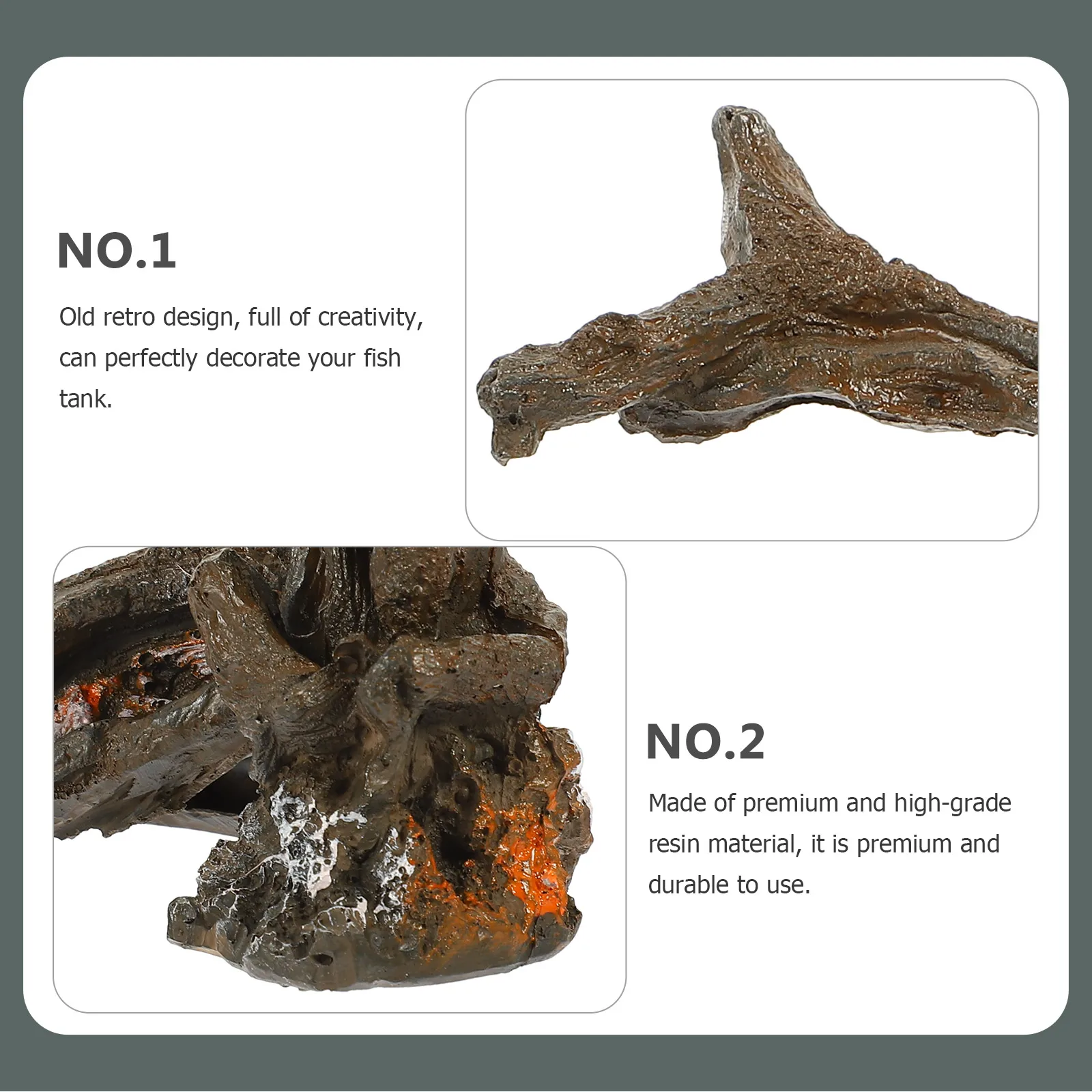 

Lifelike Resin Aquarium Tree Root Ornament Fish Tank Decor Pond Landscape Underwater Statue Driftwood Brown Color