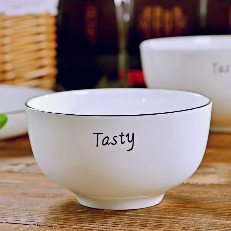 Nordic Simple Ceramic Dish Set Creative Bone China Tableware Combination for Household Microwave Oven Safe