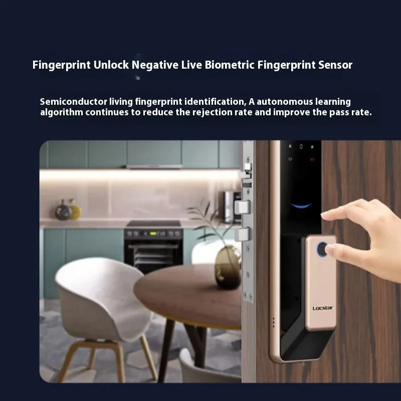 Fully Automatic Smart Door Lock Fingerprint Lock Electronic Waterproof Protection Bluetooth NFC Fingerprint Smart Door Lock