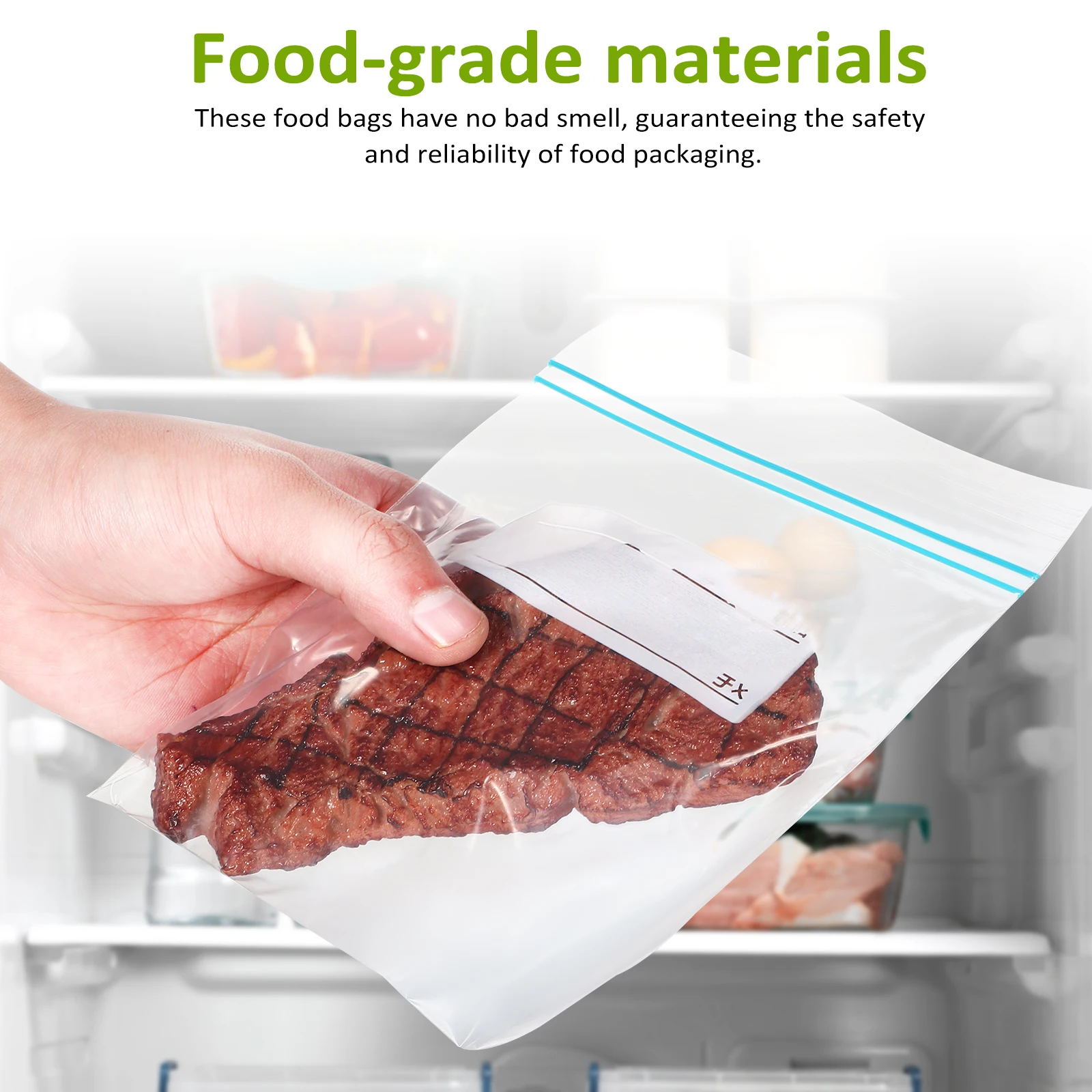 

Freezer Bags Self Sealing Small Medium Large Clear Food Grade Reusable Kitchen Storage Snack Packing Resealable S wich