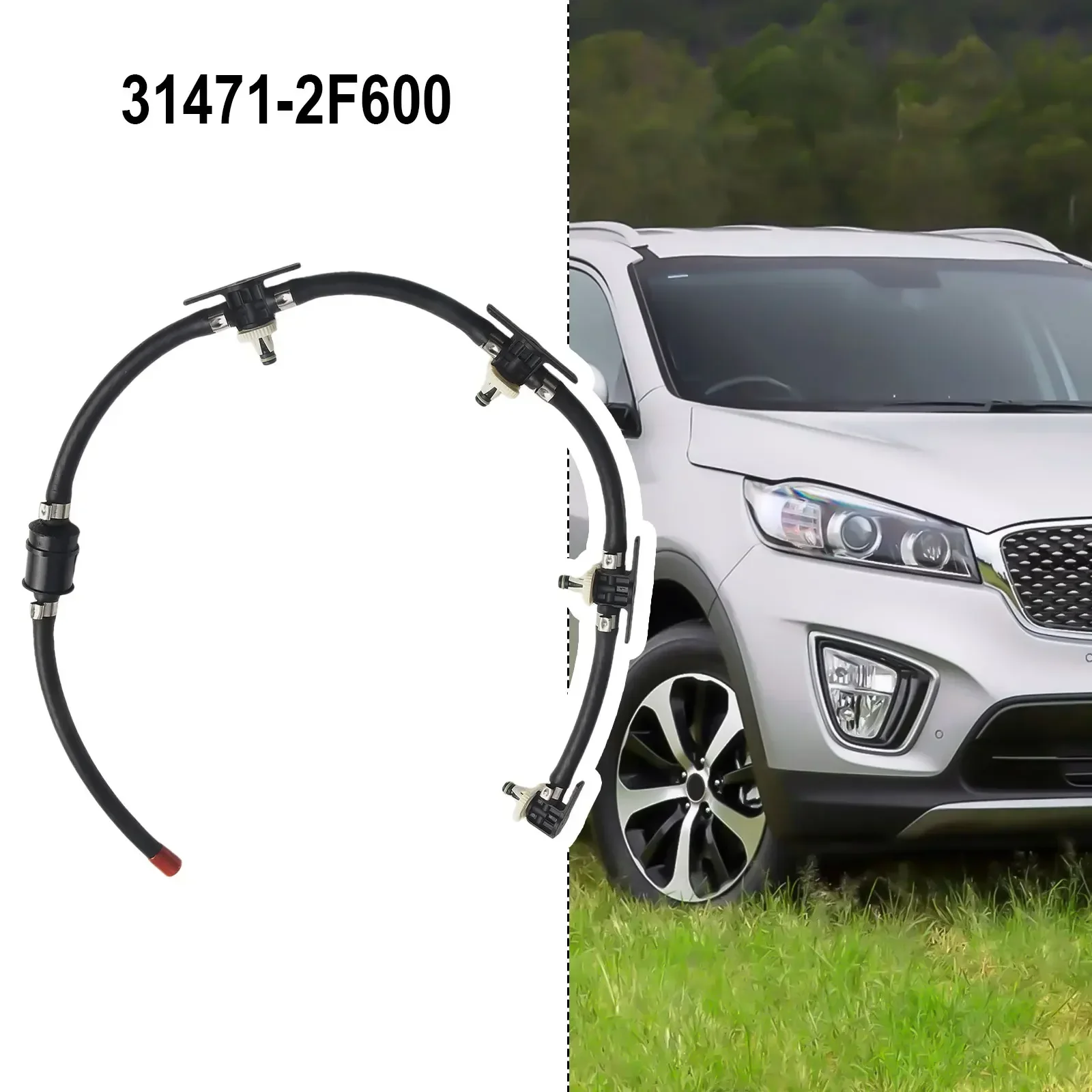 Black ABS Fuel Return Hose For Kia Sorento 2009-2018 Diesel 2.2 31471-2F001 31471-2F600  Accessories For Vehicles