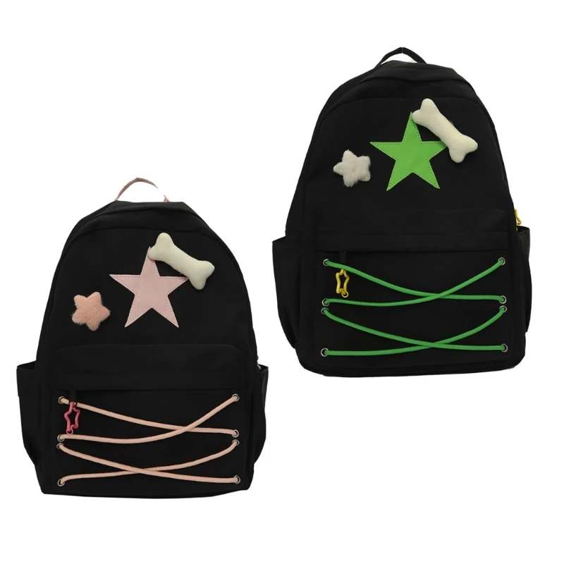 2023 NEW Double Strap Shoulder Bag Girl Student Teens Backpack School Bag Rucksack Travel Pack Versatile Trendy Book Bag