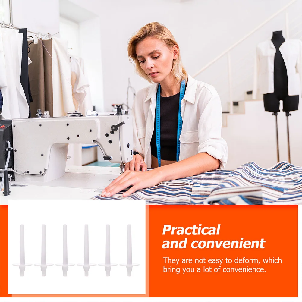 

6pcs Plastic Bobbin Winder For Sewing Machine Spool Pin Thread Holder Floss Winding Column Sew Machine Attachment Parts