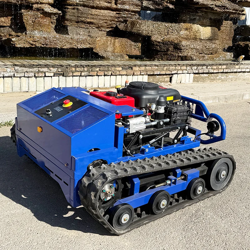 Customized Petrol  Engine All Terrain Grass Cutting Machine Remote Control Robot Flail Lawn Mower