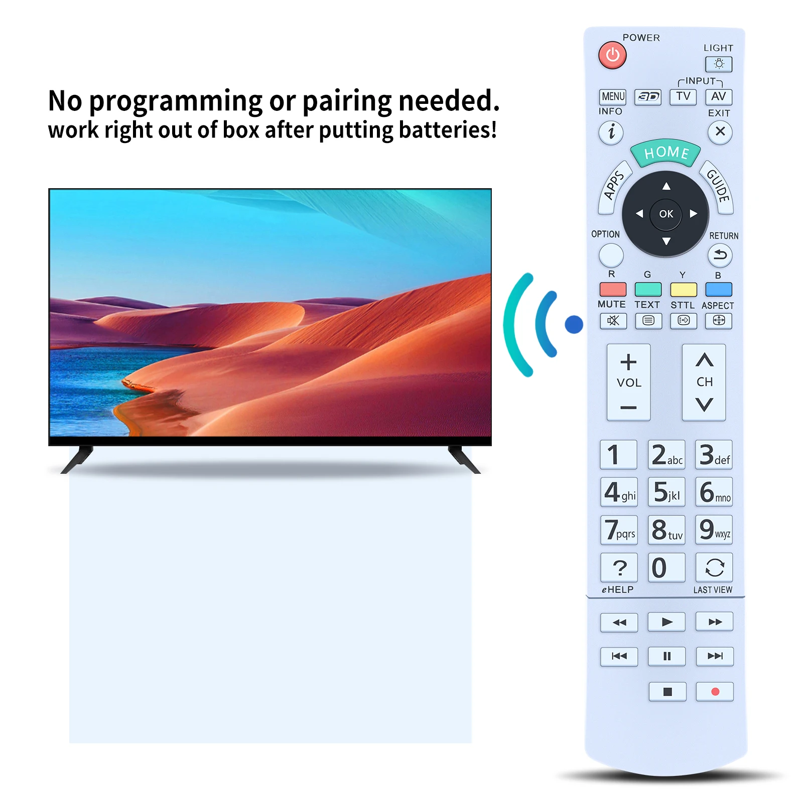 N2QAYB000928 Remote Control For Panasonic TV TX39ASW754 TX42ASM651 TX55AS740E TX39ASN658 TX42ASR750 TX42AS740E TX47AS740B